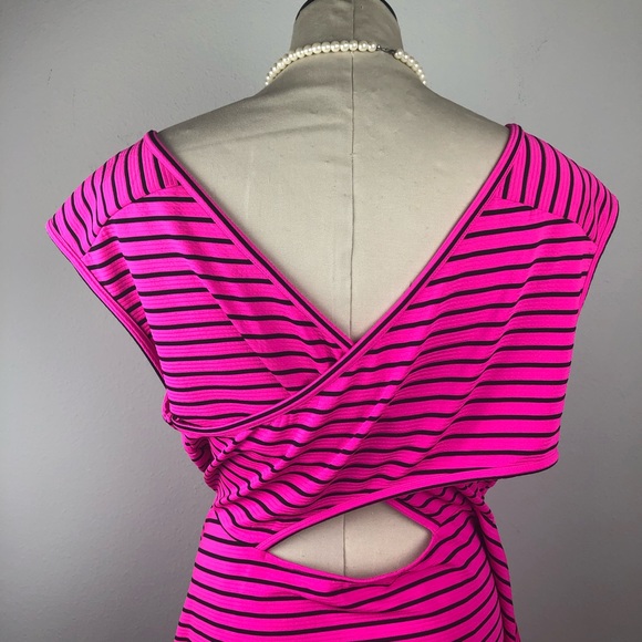 SOLD ❗️ Torrid Pink & Black Stripe Short Dress - Picture 6 of 8